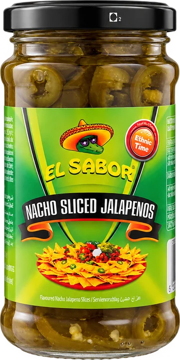 El Sabor Nacho Sliced Jalapeños 225 g