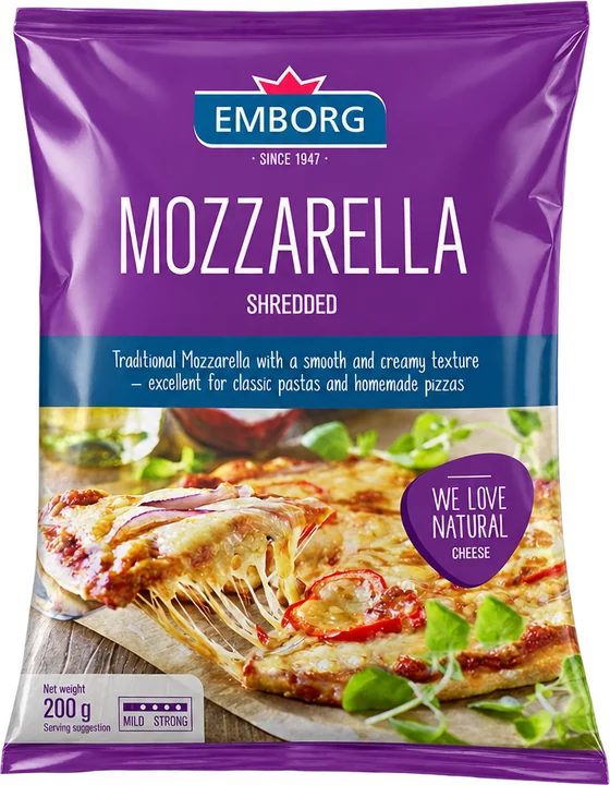 Emborg Shredded Mozzarella 200 g